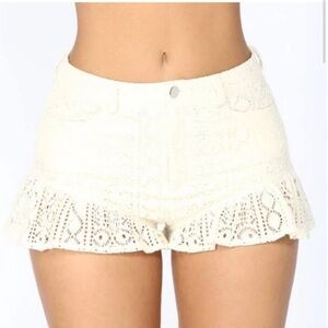 NWT Fashion Nova Lola Crochet Micro Hot Shorts
